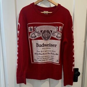 Budweiser Classic Red Crewneck Sweater